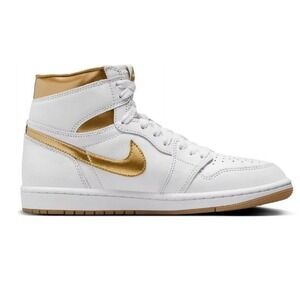 Women's Jordan 1 Retro High OG White/Metallic Gold (FD2596 107) - 5.5W